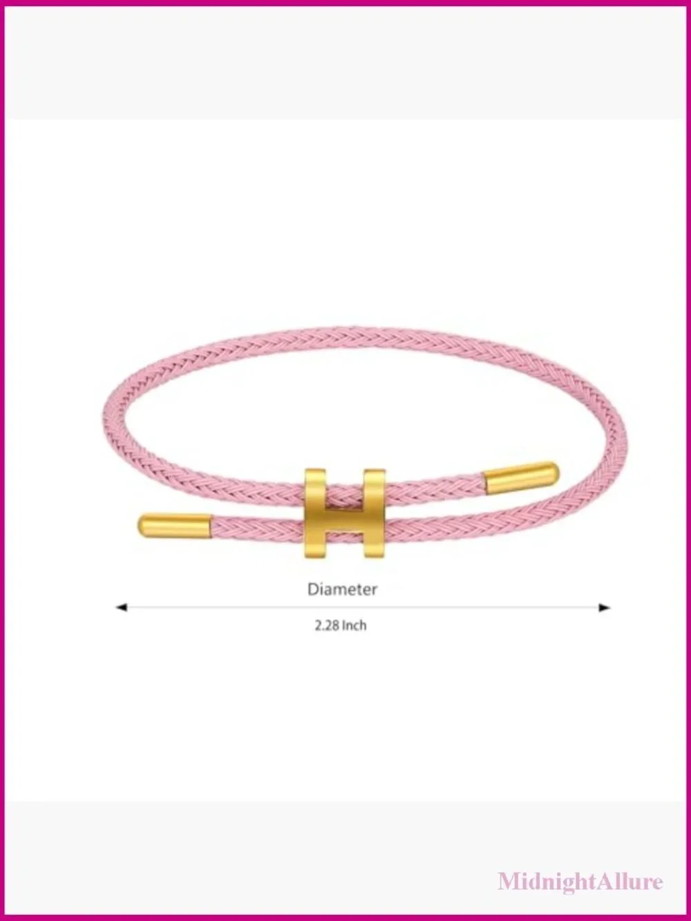 Adjustable Gold-Plated Charm Bracelet, 18k Titanium